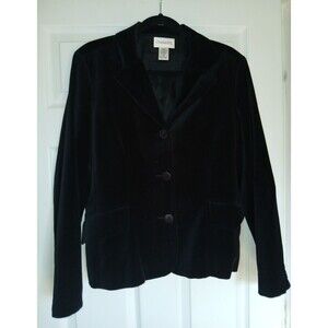Chadwicks Black Velvet Blazer Size 12 Large